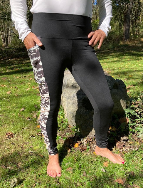 Camo leggings deals with white stripe